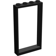 Lego rám dveří 1x4x6, černá (4110024)